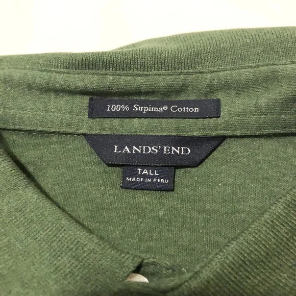 Lands End Mens Long Sleeve Polo Size 2XL  Tall - Picture 3 of 16